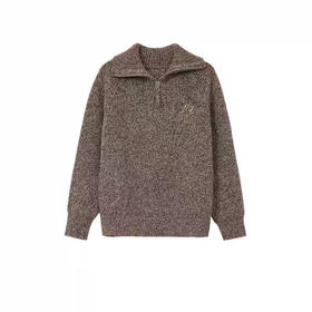 假日蔬菜拉链毛衣