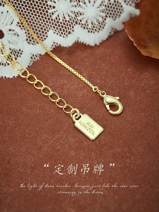 Oflye潮流饰品 简约山茶花复古滴油项链新款独特锆石轻奢高级感气质独特项链 商品图3