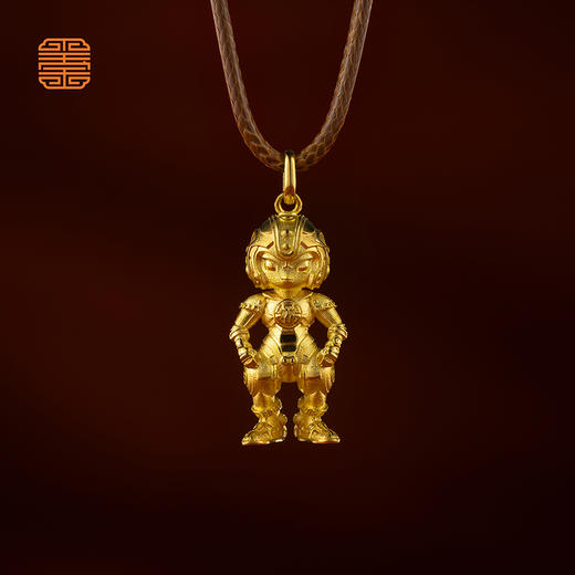 玺匠金铺《足金生肖机甲之蛇》足金9999 吊坠项链生日礼物 商品图0