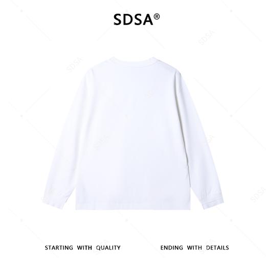 88191SDSA秋冬新款痞帅男装潮牌纯色拼接设计圆领长袖T恤百搭时尚上衣 商品图5
