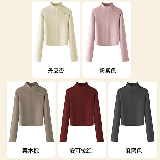 「自」全新升级【铂金会员137/天猫179/差价42】(04706)洛诗琳膨体德绒保暖上衣2025秋冬立领半拉链修身打底衫女 商品图1