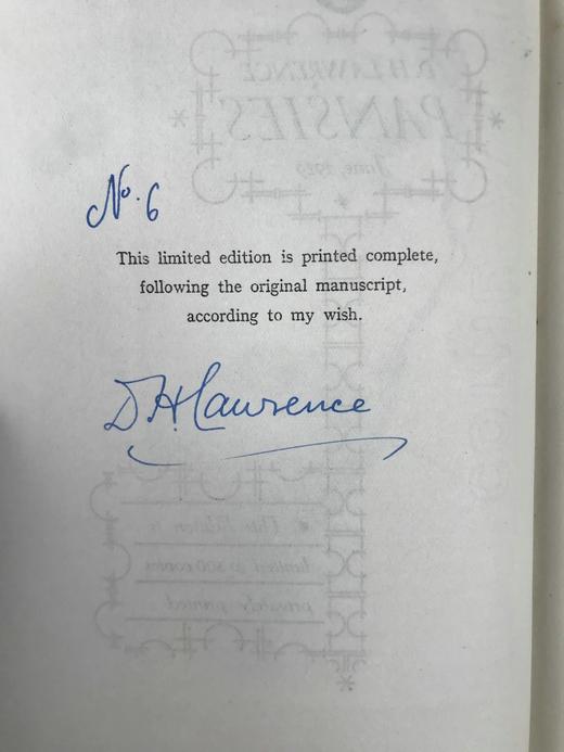 限量签名本！1929年 D.H.劳伦斯《三色堇》 1幅肖像插图 平装大32开 商品图5