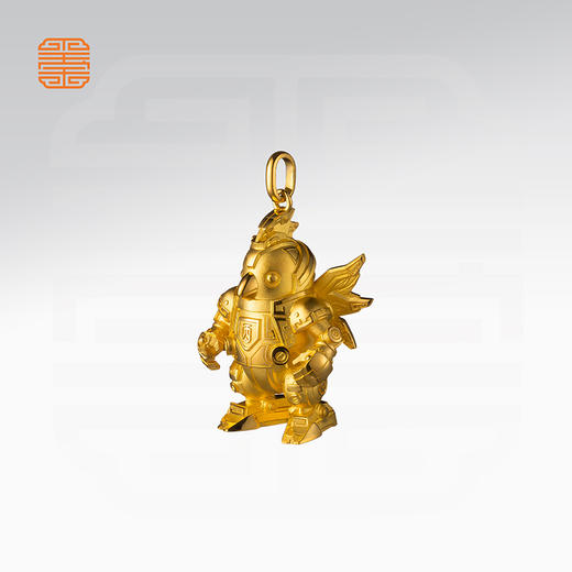 玺匠金铺《足金生肖机甲之鸡》足金9999 吊坠项链生日礼物 商品图2