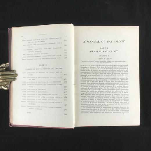 1923年 格林病理学与病理解剖学指南 配版画插图 漆布精装大32开 商品图6