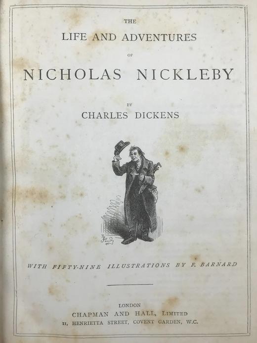 约19世纪后期 狄更斯《尼古拉斯·尼克贝/非商业旅人》 85幅插图（含套色版画） 皮装16开 商品图2