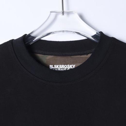 SDSA男士秋冬新款痞帅男装美式重磅撞色印花字母圆领长袖T恤百搭 商品图1