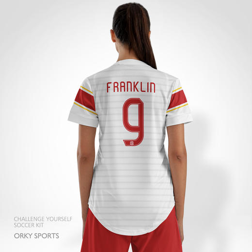 ORKY沃恺个性定制足球服套装组队训练服成人短袖亲子运动女款球衣 商品图1