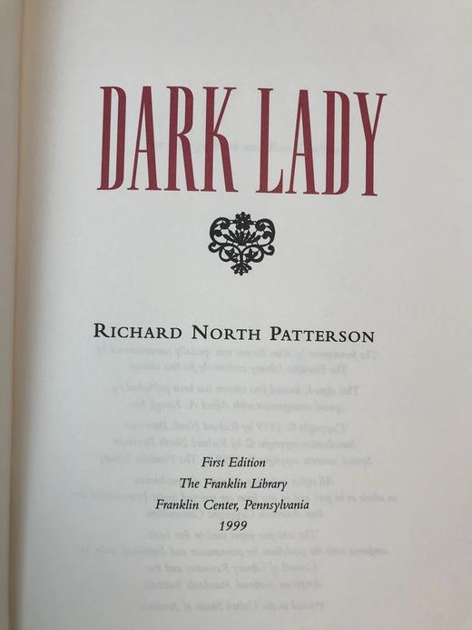 签名首版！理查德・诺斯・帕特森《黑夫人》 富兰克林图书馆豪华皮装本 商品图3