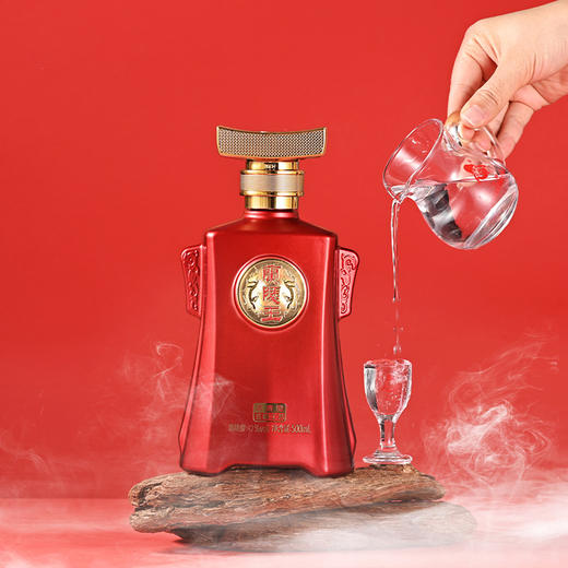 兰陵 红王礼盒  42度浓香型白酒 500mL*2内置一个分酒器四个小酒杯 商品图4