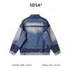 6501SDSA秋冬新款痞帅男装韩版时尚贴布撞色设计翻领牛仔夹克外套百搭 商品缩略图5