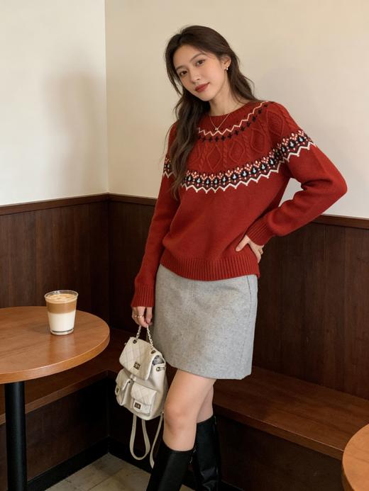 定位织费尔岛100%绵羊毛毛衣 商品图9