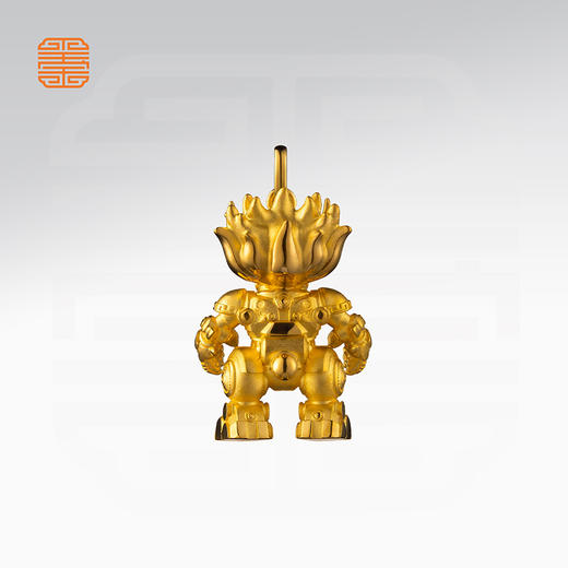 玺匠金铺《足金生肖机甲之龙》足金9999 吊坠项链生日礼物 商品图3