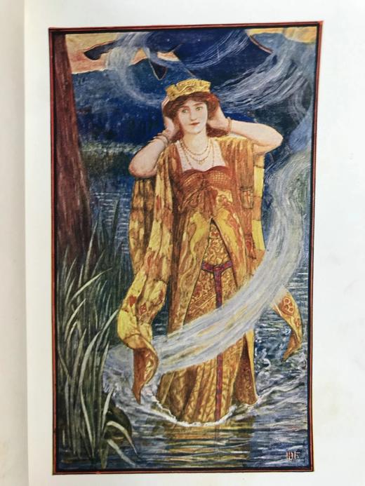 1909年 安德鲁·朗格《深红色童话书》 8幅彩色与大量黑白插图 漆布精装32开 商品图6