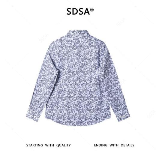 1556SDSA男士秋冬新款痞帅男装潮牌时尚撞色碎花设计长袖衬衫百搭简约 商品图5