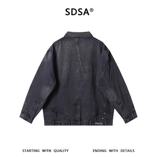 KY008SDSA男士秋冬新款痞帅男装复古水洗做旧牛仔夹克外套休闲宽松 商品图5