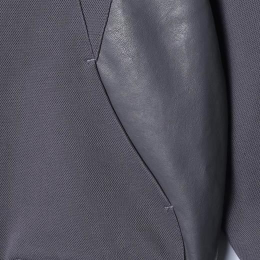 24618SDSA男士秋冬新款痞帅男装韩版时尚针织拼皮拉链立领夹克外套百搭 商品图3