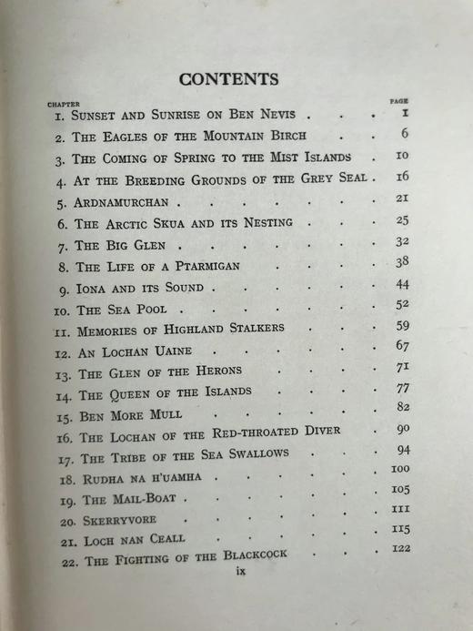 1920年 西顿·戈登《丘陵与峡谷之地：艾奥纳岛与内赫布里底群岛的野生动物》 57幅照片插图 漆布精装18开 商品图4