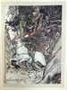 鬼才拉克姆15幅彩色手工贴图！1909年 莫特·富克《水妖记》 漆布精装16开 商品缩略图9