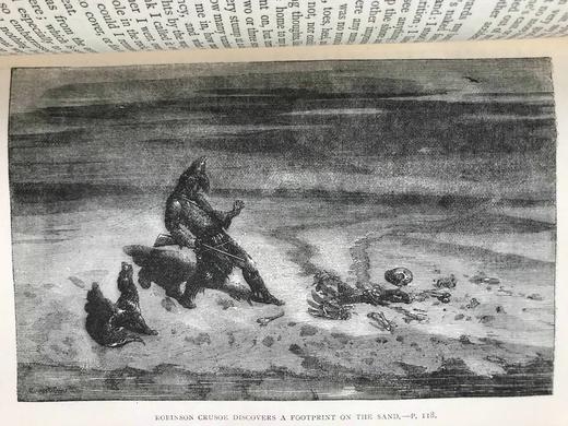 约19世纪后期 鲁宾逊漂流记 约10余幅插图 漆布精装32开 商品图7