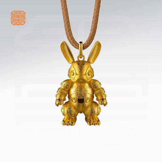 玺匠金铺《足金生肖机甲之兔》足金9999 吊坠项链生日礼物 商品图4