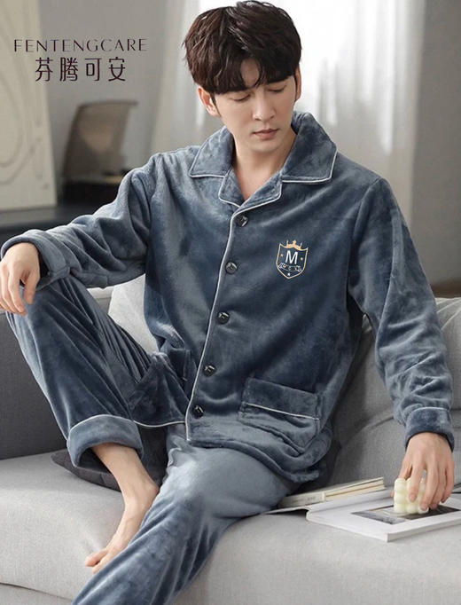 海岛绒男士家居服 商品图2