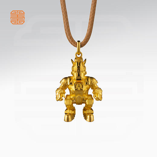 玺匠金铺《足金生肖机甲之马》足金9999 吊坠项链生日礼物 商品图4
