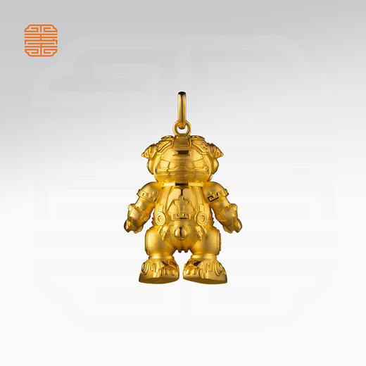 玺匠金铺《足金生肖机甲之猪》足金9999 吊坠项链生日礼物 商品图3