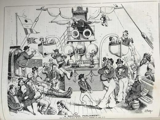 1897年1~6月 英国讽刺漫画杂志《笨拙》 数百幅插图 漆布精装16开 商品图11