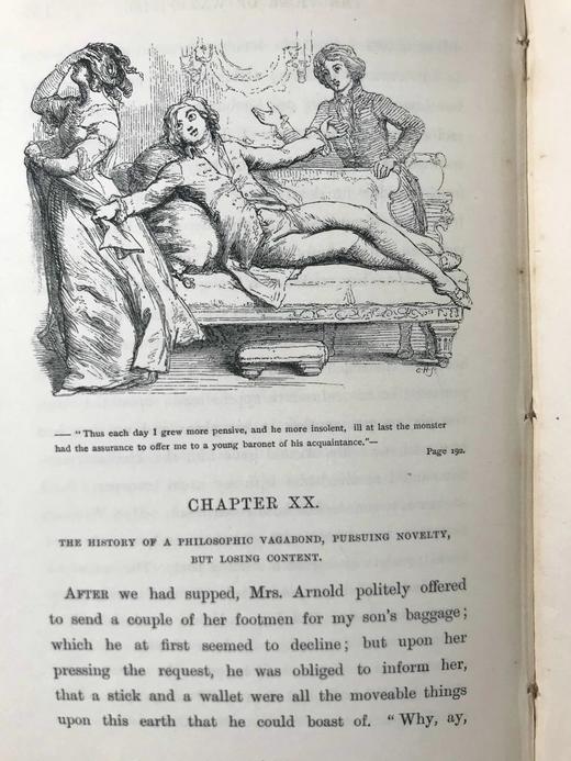 1896年 戈德史密斯《威克菲尔德牧师》 32幅插图 漆布精装32开 商品图8