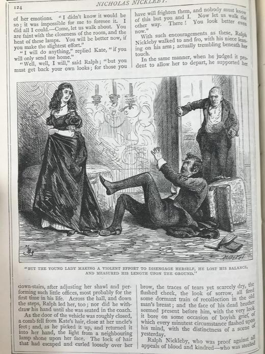 约19世纪后期 狄更斯《尼古拉斯·尼克贝/非商业旅人》 85幅插图（含套色版画） 皮装16开 商品图8