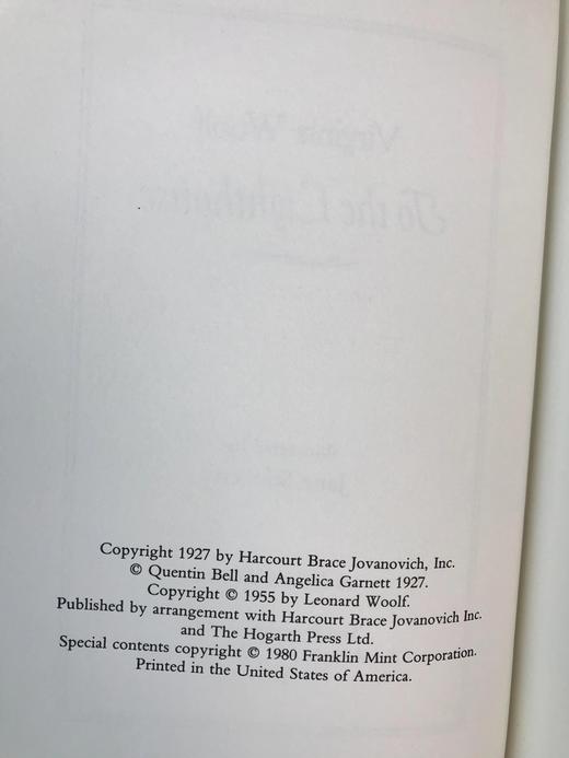 限量版！弗吉尼亚・伍尔夫《到灯塔去》 配插图 富兰克林图书馆豪华皮装本 商品图3