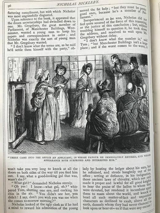 约19世纪后期 狄更斯《尼古拉斯·尼克贝/非商业旅人》 85幅插图（含套色版画） 皮装16开 商品图12