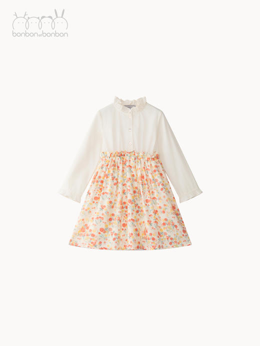 拼接碎花连衣裙 商品图3