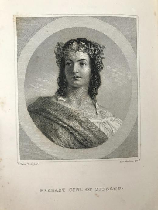 1836年 现代艺术赏析 24幅原品版画插图 漆布精装32开 商品图12