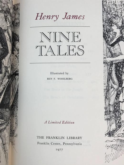 限量版！含藏书票 亨利・詹姆斯《亨利・詹姆斯：九个故事》 配插图 富兰克林图书馆豪华皮装本 商品图3