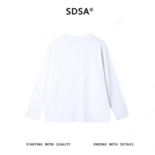 88217SDSA男士秋冬新款痞帅男装美式复古字母印花圆领长袖T恤百搭简约 商品图5