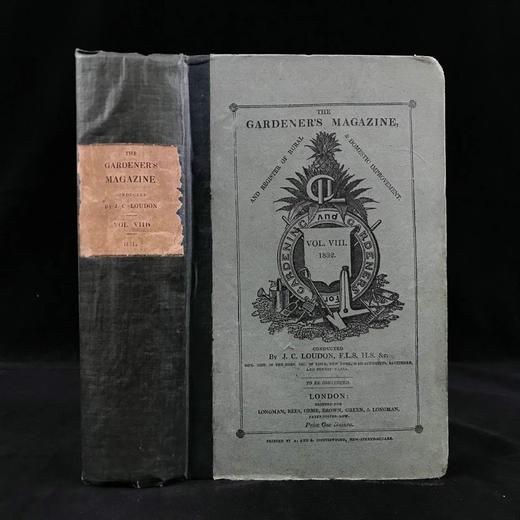 1832年 园丁杂志 近百幅版画插图 漆布脊精装大32开 商品图0