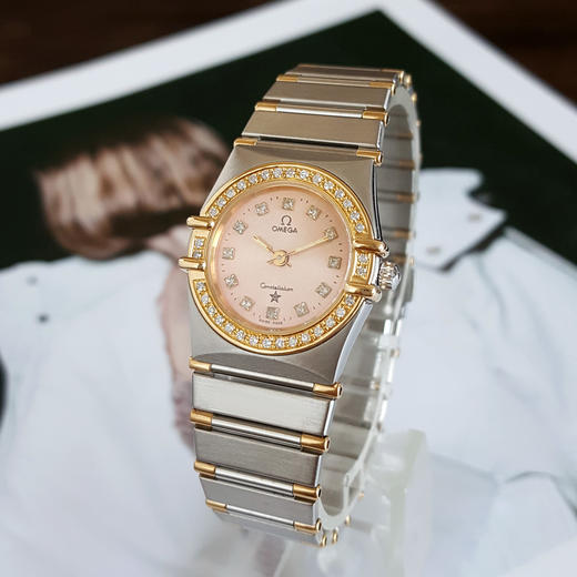 【95新】OMEGA 欧米茄1370.20.00石英机芯22.5MM（女款）星座系列精钢/18K黄金；后镶钻石表圈 241225TJ15 商品图1