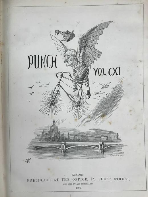 含中国内容！1896年7~12月 英国讽刺漫画杂志《笨拙》 数百幅插图 漆布精装16开 商品图2