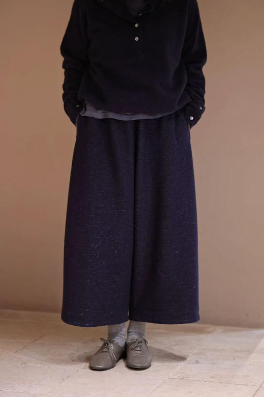 【预售】黄阿福 羊毛八分茧型裤 商品图0