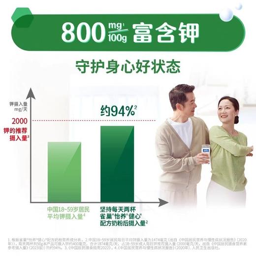 【礼盒装】雀巢怡养健心中老年高钙奶粉800g*2罐=1600g礼盒装（新老包装随机发货） 商品图5