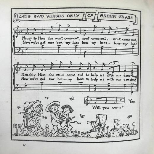 1894年 儿童歌唱游戏乐谱集 70页精美插图 布面精装18开 商品图5