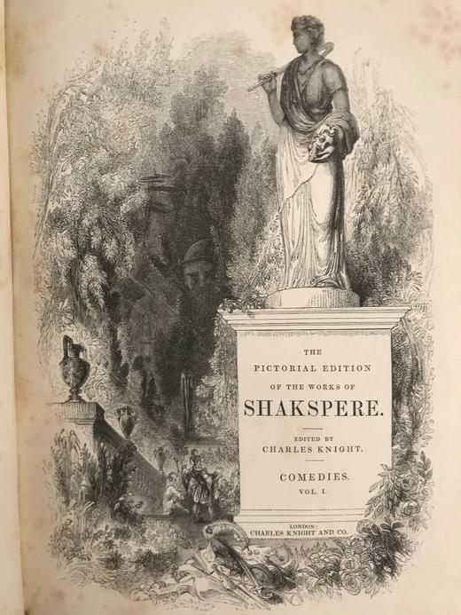 约19世纪后期 莎士比亚作品集（喜剧卷1） 约百幅插图 真皮精装16开 商品图2