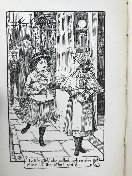 1889年 莫尔斯沃思夫人《教区牧师的孩子们》 沃尔特克兰7幅插图 漆布精装32开 商品图7