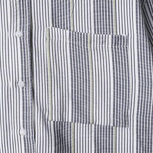 25362SDSA男士秋冬新款痞帅男装韩版撞色条纹坠感长袖衬衫百搭宽松潮 商品图3