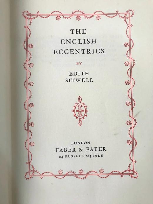 1933年 伊迪丝·西特韦尔《英国怪人》 16幅插图 精装大32开 商品图2