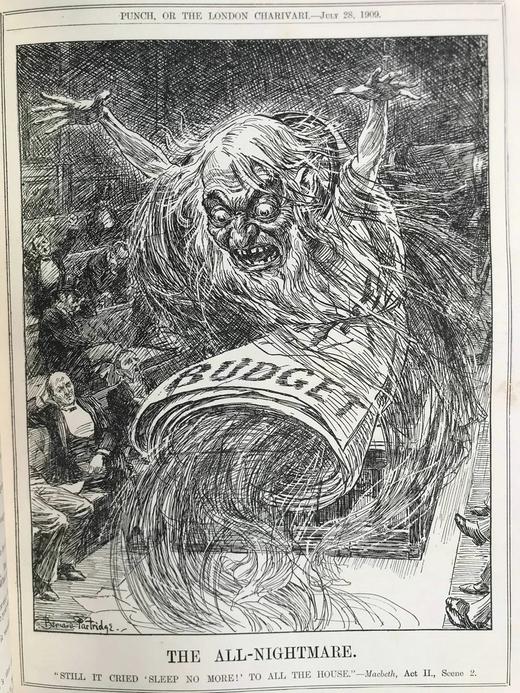 1909年7-12月 英国讽刺漫画杂志《笨拙》 数百幅插图 漆布精装16开 商品图11