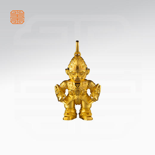 玺匠金铺《足金生肖机甲之猴》足金9999 吊坠项链生日礼物 商品图1