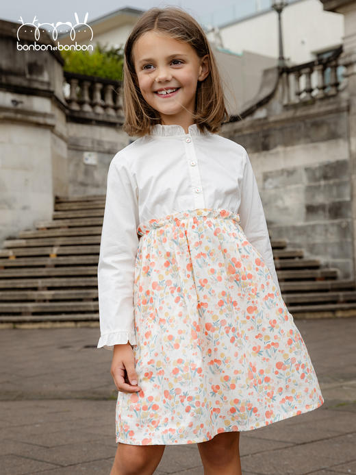 拼接碎花连衣裙 商品图1