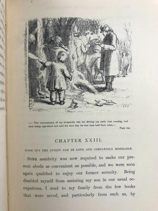 1896年 戈德史密斯《威克菲尔德牧师》 32幅插图 漆布精装32开 商品图5